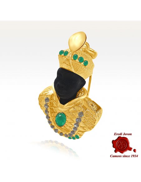 Emerald Blackamoor Brooch Pin Emerald Blackamoor Brooch Pin