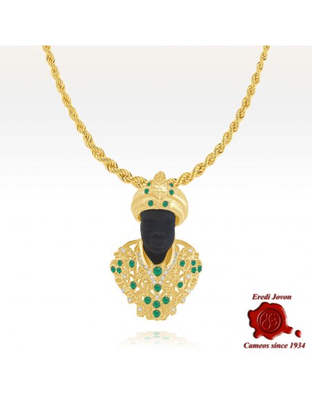 Venetian Blackamoor Brooch Gold Venetian Blackamoor Brooch Gold