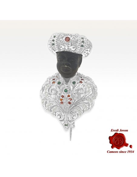 Spilla Moretto veneziano Argento | Leone d'Oriente