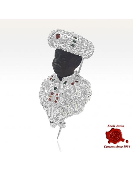 Spilla Moretto veneziano Argento