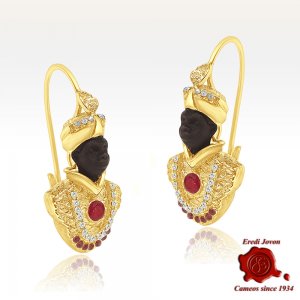 Moretto Earrings with Rubies - Titian Red 2