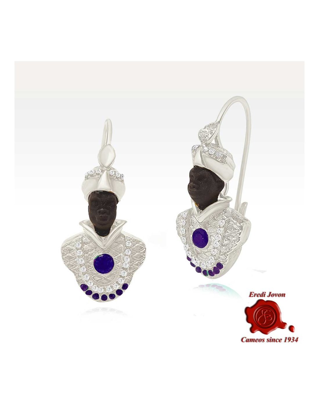 Antique Silver Blackamoor Earrings Antique Silver Blackamoor Earrings
