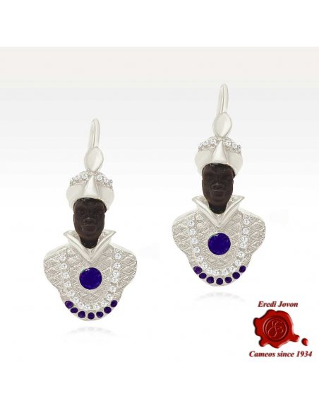 Silver Blackamoor Earrings Silver Blackamoor Earrings