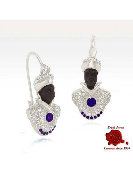 Silver Blackamoor Earrings | Venetian Nocturne Silver Blackamoor Earrings | Venetian Nocturne
