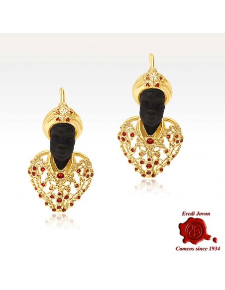 Antique Venetian Moor Earrings Dangle