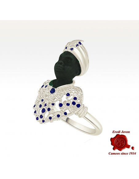 Real Blackamoor Ring Silver