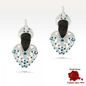Venetian Blackamoor Earrings Silver 2